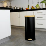 Rubbish Bin Kitchen Move   Black Matte back 30 L-3