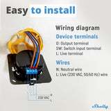 Control panel Shelly WALL DISPLAY(WH)+BLUE HT(IVO)-6