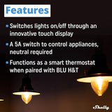 Control panel Shelly WALL DISPLAY(WH)+BLUE HT(IVO)-5