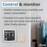 Control panel Shelly WALL DISPLAY(WH)+BLUE HT(IVO)-3