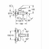 Mixer Tap Grohe Metal Brass-1