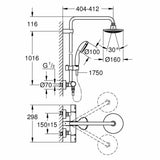 Shower Column Grohe 27960000-1