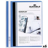 Folder Durable DURAPLUS Blue Transparent A4 25 Pieces (6 Units)-0