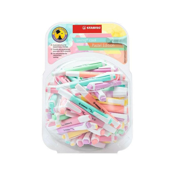 Fluorescent Marker Set Stabilo Swing Cool 100 Pieces-0