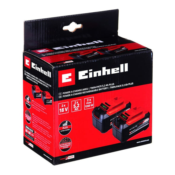 Rechargeable lithium battery Einhell PXC-Twinpack 5,2 Ah 18 V (2 Units)-0