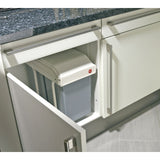 Waste bin Hailo Multi-Box duo L White Grey Cream Steel Plastic 2 drawers 14 L Integrable (2 Units)-11