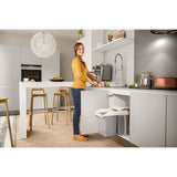 Waste bin Hailo Multi-Box duo L White Grey Cream Steel Plastic 2 drawers 14 L Integrable (2 Units)-7