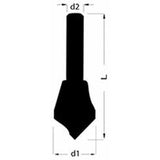 Countersink-deburring tool (Countersinks) RUKO High speed steel (HSS)-1