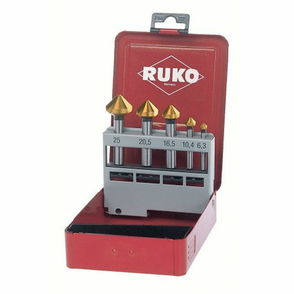 Countersink Set (Countersinks) RUKO 4 mm 25 mm 20 mm DIN 335 High speed steel (HSS) 5 Pieces-0