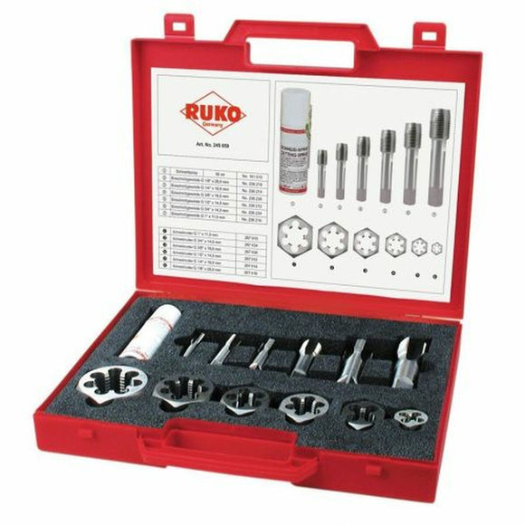 Set of Screw Cutting Taps and Threaders RUKO High speed steel (HSS)-0