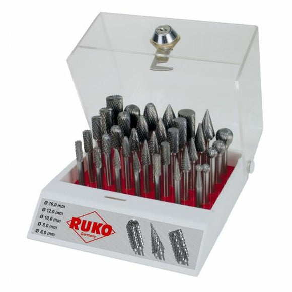 Set of Drill Bits RUKO Hard metal (HM) 35 Pieces-0