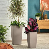 Self-watering flowerpot Lechuza Sand 39,5 x 39,5 x 75,5 cm-1