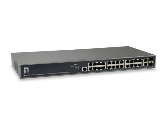 LevelOne Switch 26x GE GEP-2682 2xGSFP 19