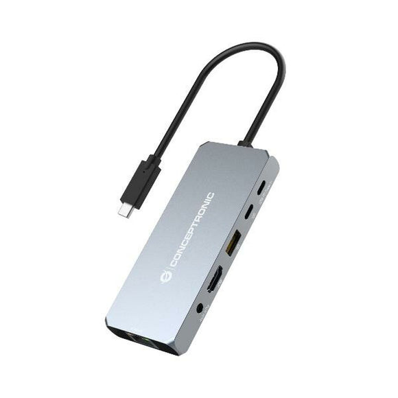 USB Hub Conceptronic 110519807101 Grey 100 W-0