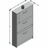 Shoe Rack FMD White 58,5 x 104,5 x 17 cm-1