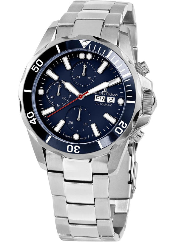 Jacques Lemans 1-1926G Liverpool Automatic Chronograph Mens Watch-0
