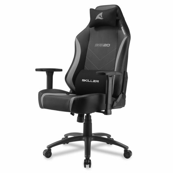 Gaming Chair Sharkoon Black Grey-0