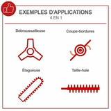 Multi-function brushcutter Scheppach OMF52-4P 55 cc-4