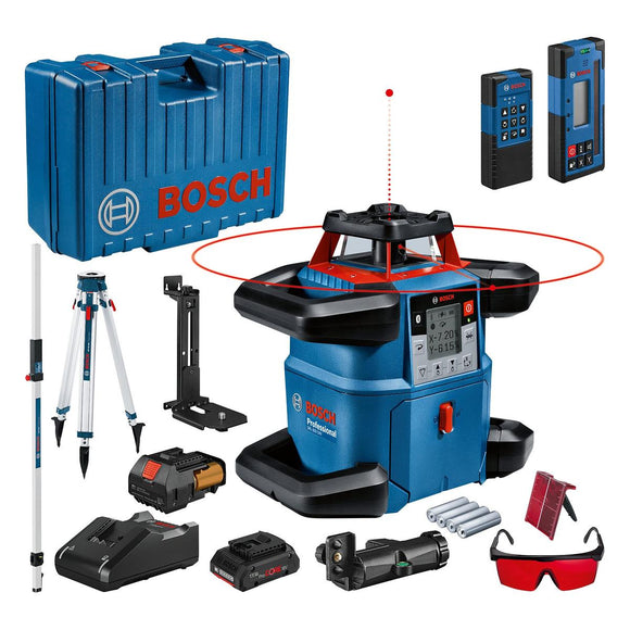 BOSCH LASER OBROTOWY GRL 600 CHV +ODBIORNIK LR 60 +PILOT RC 6 +UCHWYT WM 6 +STATYWW BT170HD +ATA GR240 1xPC4,0Ah WALIZKA-0