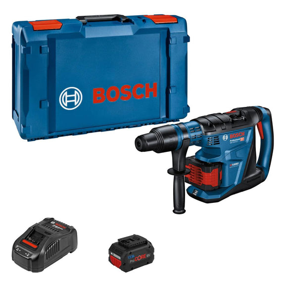 Bosch GBH 18V-40 C Professional Cordless Hammer Drill 18V Blue and Black 2 x ProCORE 18V 5.5Ah Batteries XL Case-0