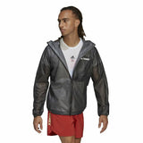 Men's Sports Jacket Adidas Agr Rain J Black-2