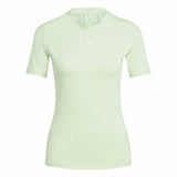 Women’s Short Sleeve T-Shirt Adidas Essentials Techfit Train Lime green Light Green-0