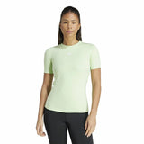 Women’s Short Sleeve T-Shirt Adidas Essentials Techfit Train Lime green Light Green-6
