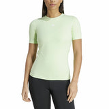 Women’s Short Sleeve T-Shirt Adidas Essentials Techfit Train Lime green Light Green-5