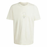 Men’s Short Sleeve T-Shirt Adidas Molded Linear White Natural-0