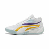 Basketball Shoes for Adults Puma Court Pro White Yellow-6