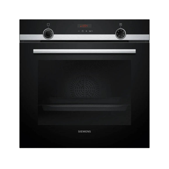 SIEMENS HB574AER3 HORNO MULTIFUNCI~A^3N A+ ENCASTRABLE 60 CM. 71 L. 7 F. PIR~A^3LISIS & HUMIDCLEAN AP. ABATIBLE CRISTAL NEGRO/INOX DIS-0