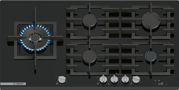 Bosch PRS9A6H40 Serie 8 Gas Hob 90 cm Black Glass 5 Burners FlameSelect-0