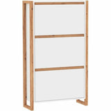 Shoe Rack White Oak 70 x 25 x 125 cm-0