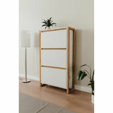 Shoe Rack White Oak 70 x 25 x 125 cm-3
