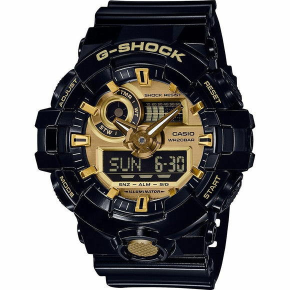 Men's Watch Casio G-Shock GA-710 Ø 49 mm Black Gold-0