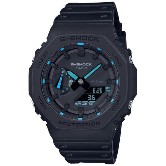 Men's Watch Casio G-Shock OAK - NEON BLUE INDEX Black (Ø 45 mm)-0
