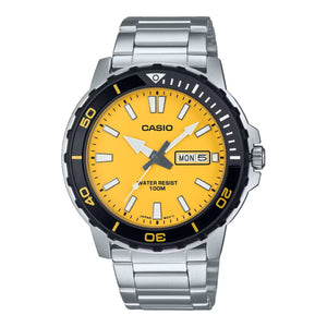 Men's Watch Casio DIVER Yellow Silver-0