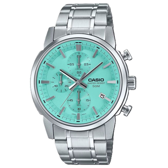 Men's Watch Casio CHRONO DATE SILVER AQUA-0