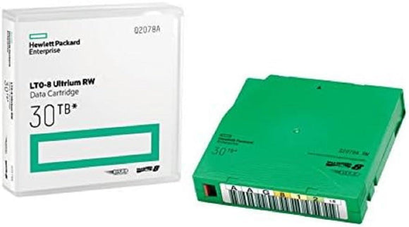 HPE LTO-8 Ultrium 30TB RW Non Custom Labeled Data Cartridges 20 pack Q2078AN-0