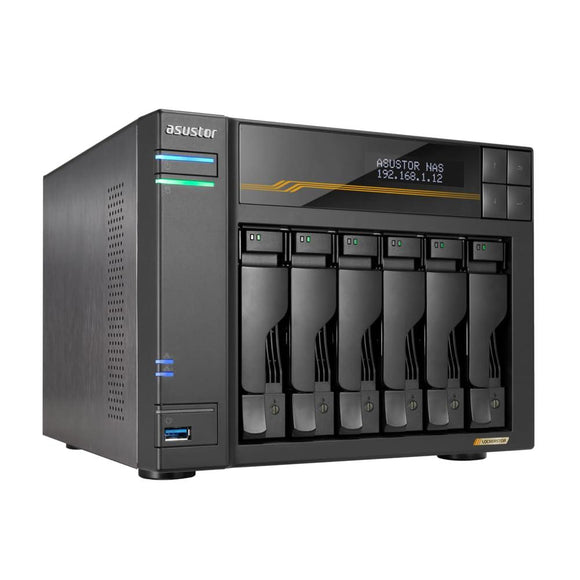 ASUSTOR AS6806T Gen3 Lockerstor 6 NAS System 6-Bay AMD Ryzen V3C14 16GB DDR5 RAM 2x 10G LAN-0