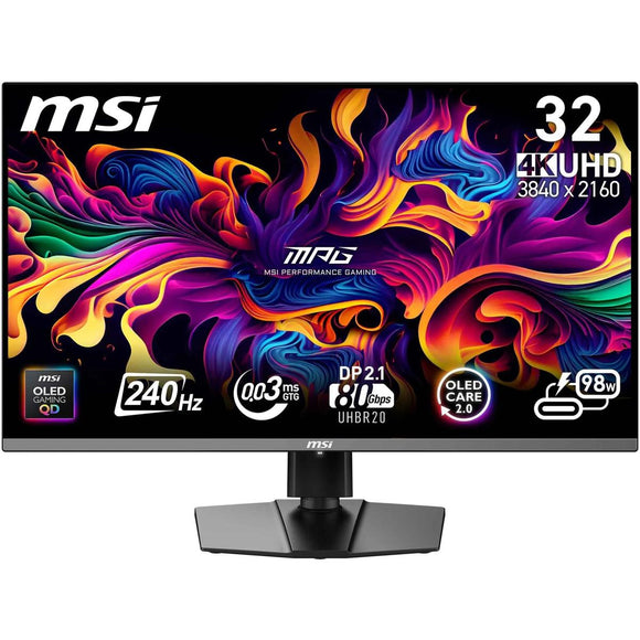 MPG 322URXDE QD-OLED (80 cm (31.5 Zoll), schwarz, UltraHD/4K, QD-OLED, G-Sync-komp., USB-C, DisplayPort 2.1a (UHBR20), 240Hz Panel)-0