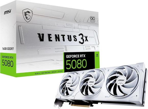 MSI VGA 16GB RTX5080 VENTUS 3X OC WHITE 16G 3xDP/HDMI GeForce RTX 5080 16G VENTUS 3X OC WHITE-0