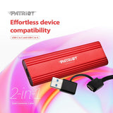 External Hard Drive Patriot Memory PTPL2TBPEC Red 2 TB SSD-1