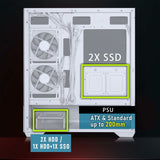 ATX Semi-tower Box BitFenix CETO Basic White-6