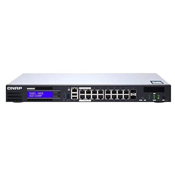 QNAP QGD-1600P-8G Switch Managed 16 Port 1Gbps PoE Switch, 2 SFP+-0