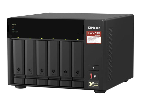 QNAP | 6-Bay QTS and QuTS hero NAS | TS-673A-8G | Up to 6 HDD/SSD Hot-Swap | AMD Ryzen | Ryzen V1500B Quad-Core | Processor frequency 2.2 GHz | 8 GB | DDR4-0