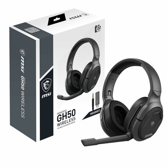 Headphones with Microphone MSI Black-0