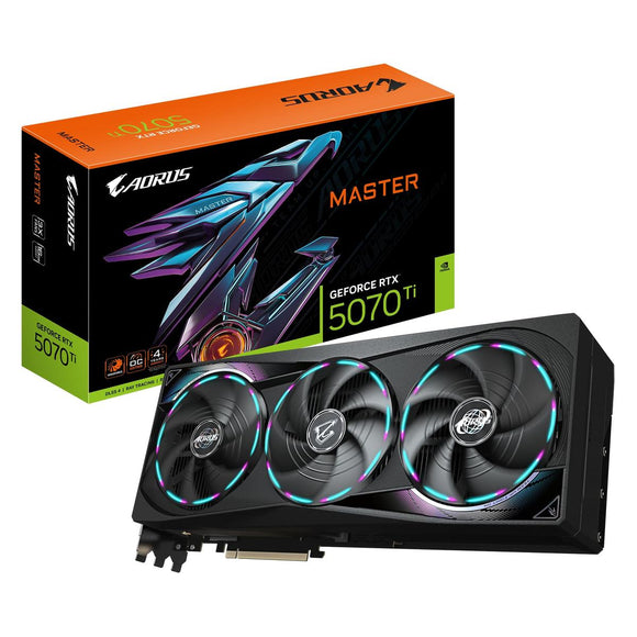 Gigabyte AORUS GeForce RTX 5070 Ti MASTER 16G | NVIDIA | 16 GB | GeForce RTX 5070 Ti | GDDR7 | HDMI ports quantity 1 | PCI-E 5.0-0