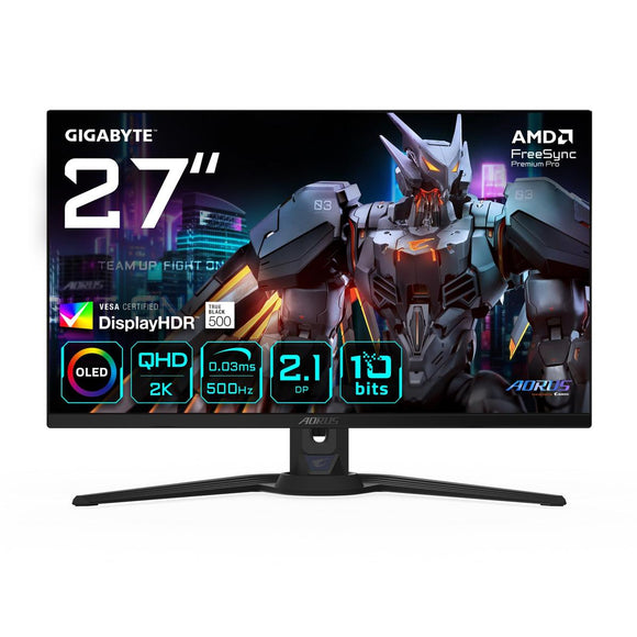 AORUS FO27Q5P QD-OLED (67.8 cm (27 Zoll), schwarz, QHD, FreeSync-Premium-Pro, G-Sync-komp., 500Hz Panel)-0