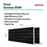 Self-Installable Solar Kit Tornasol Energy KitPlug&PlayFlex600 600 W 0.6  kwh IP68-4